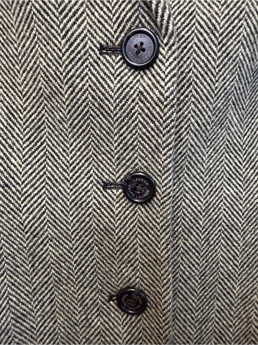 Lauren Ralph Lauren Wool Herringbone Blazer Women’s 14 - Picture 8 of 15